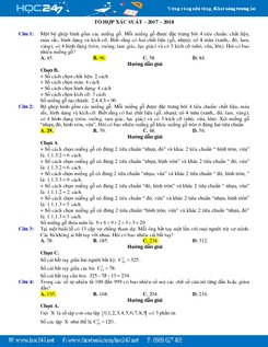 250 câu Trắc nghiệm Tổ hợp và Xác suất Toán 11 có lời giải