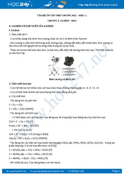 Phương pháp giải Hóa 11 Chương 3 Cacbon Silic có đáp án