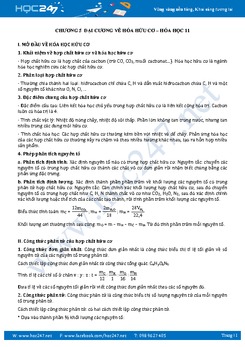 Dạng bài tập Hóa 11 Chương 4 Đại cương hữu cơ có đáp án