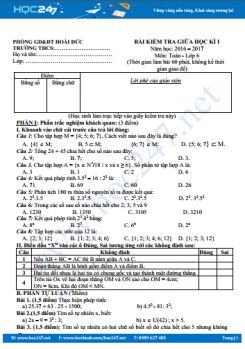 Đề kiểm tra giữa kì I Toán 6