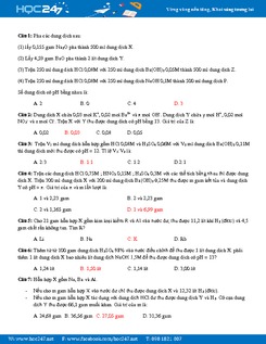 20 Bài tập Kim loại tác dụng với nước Hóa 12 có đáp án