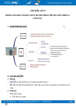 Cảm nhận về cụ Bơ-men trong Chiếc lá cuối cùng của O Hen-ri