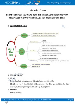 Vẻ đẹp người lao động qua ca dao than thân và yêu thương tình nghĩa