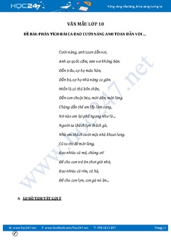 Phân tích bài ca dao Cưới nàng anh toan dẫn voi....