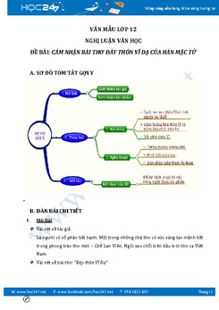 Cảm nhận bài thơ Đây thôn Vĩ Dạ của Hàn Mặc Tử