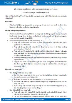 Đề cương ôn tập HK1 môn GDCD 12 Năm học 2017-2018