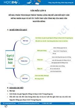 Cảm hứng nhân đạo và ký ức tuổi thơ gắn tình mẹ của nhà văn Nguyên Hồng qua đoạn trích Trong lòng mẹ