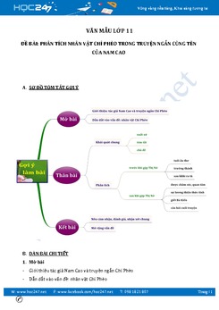 Phân tích hành trình cuộc đời nhân vật Chí Phèo trong truyện ngắn cùng tên của Nam Cao