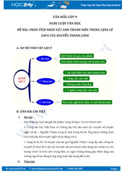 Phân tích anh thanh niên trong Lặng lẽ Sapa của Nguyễn Thành Long