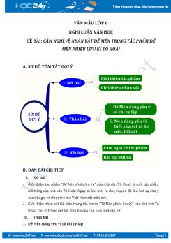 Cảm nghĩ về nhân vật Dế mèn trong Dế mèn phiêu lưu kí của Tô Hoài