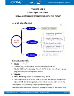 Cảm nhận về bài thơ Nhớ rừng của nhà thơ Thế Lữ