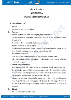 Tả con chó nhà em nuôi