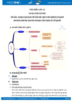 Học vấn không có quê hương nhưng người có học vấn phải có Tổ quốc