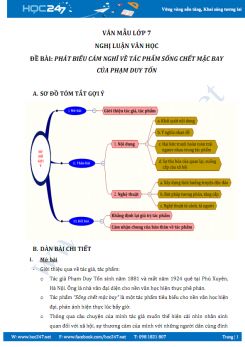 Cảm nghĩ về tác phẩm Sống chết mặc bay của Phạm Duy Tốn