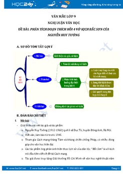 Phân tích đoạn trích hồi 4 vở kịch Bắc Sơn của Nguyễn Huy Tưởng