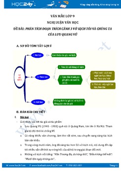 Phân tích đoạn trích cảnh 3 vở kịch Tôi và chúng ta của Lưu Quang Vũ