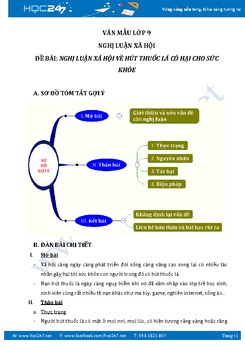 Nghị luận xã hội về vấn đề hút thuốc lá có hại cho sức khỏe