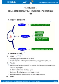 Kể về một người thầy hoặc cô giáo mà em quý mến