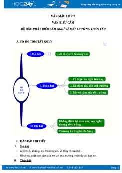 Phát biểu cảm nghĩ về mái trường thân yêu