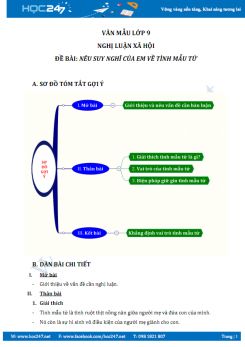 Nghị luận xã hội bàn về  tình mẫu tử thiêng liêng