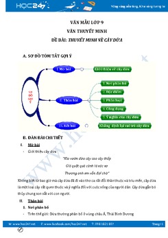 Thuyết minh về cây dừa quê em