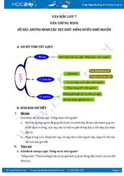 Chứng minh câu tục ngữ Uống nước nhớ nguồn