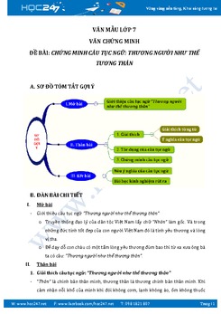Chứng minh câu tục ngữ Thương người như thể thương thân