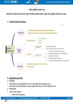 Phân tích giá trị tuyên ngôn độc lập của Bình Ngô đại cáo