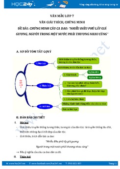 Chứng minh câu ca dao Nhiễu điều phủ lấy giá gương...