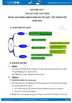 Chứng minh ý nghĩa câu tục ngữ Tốt gỗ hơn tốt nước sơn