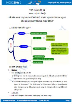 Nghị luận xã hội Khát vọng và tham vọng của con người trong cuộc sống