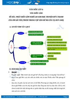 Cảm nghĩ sau khi đọc truyện Bức tranh của em gái tôi
