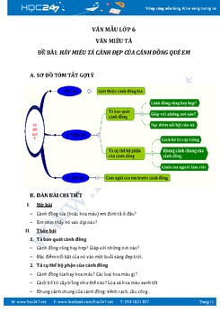 Tả cảnh đẹp của cánh đồng lúa quê em