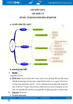 Tả quang cảnh mùa hè ở quê em