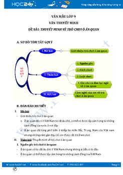 Thuyết minh về trò chơi ô ăn quan