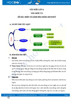 Miêu tả quang cảnh mùa đông nơi em ở