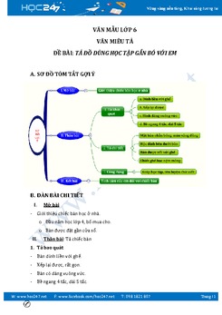 Tả chiếc bàn học tập gắn bó với em