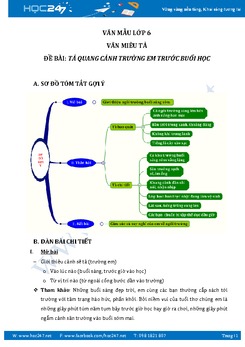 Tả quang cảnh trường em trước buổi học