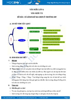 Tả cảnh khoảng sân trường em giờ ra chơi