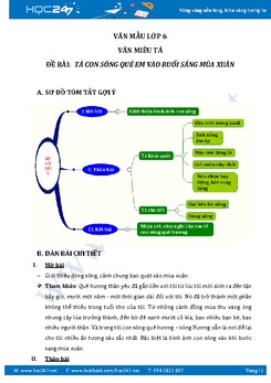 Tả con sông quê em vào mỗi buổi sáng mùa xuân