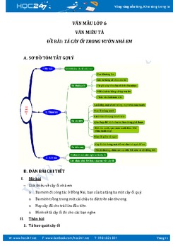 Tả cây ổi trong vườn nhà em