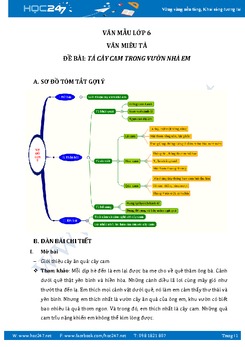 Tả cây cam trong vườn nhà em