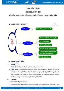 Nghị luận xã hội về thực phẩm bẩn