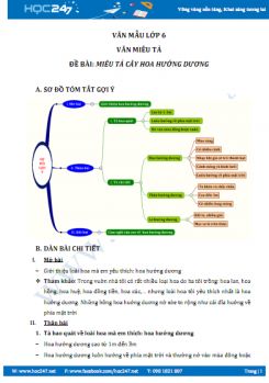 Miêu tả cây hoa hướng dương