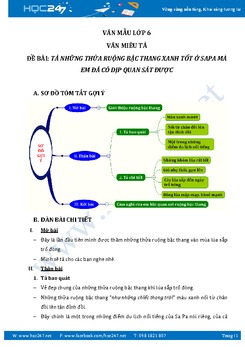 Tả những thửa ruộng bậc thang xanh tốt ở Sa Pa