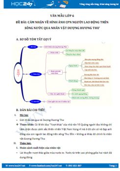 Hình ảnh người lao động qua nhân vật dượng Hương Thư trong đoạn trích Vượt thác