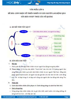 Thiên nhiên và con người lao động qua đoạn trích Vượt thác