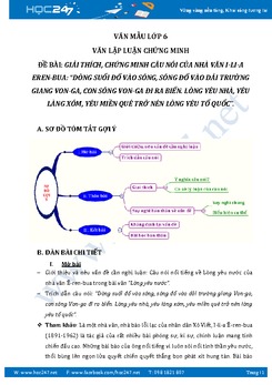 Lòng yêu quê hương đất nước của E-ren-bua trong bài văn Lòng yêu nước