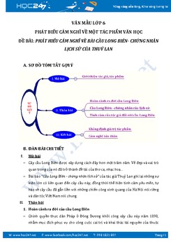 Phát hiểu cảm nghĩ về bài Cầu Long Biên - chứng nhân lịch sử