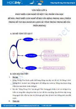 Phát biểu cảm nghĩ về bài văn Động Phong Nha của Trần Hoàng